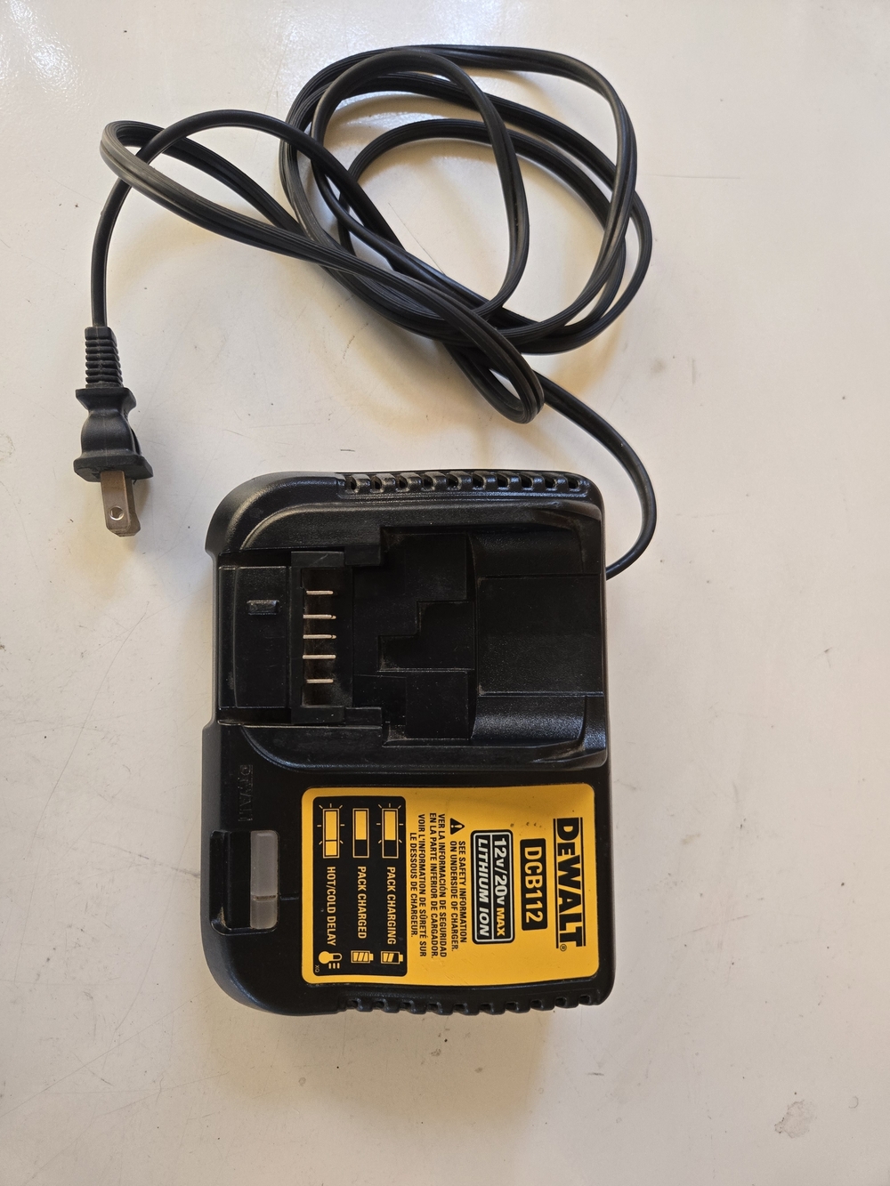 Black and Yellow Battery Charger - DCB112